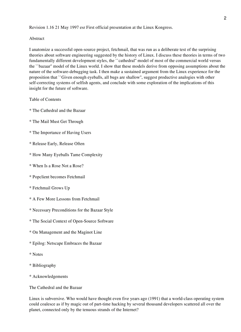 image for page Ebook computers the cathedral and the bazaar