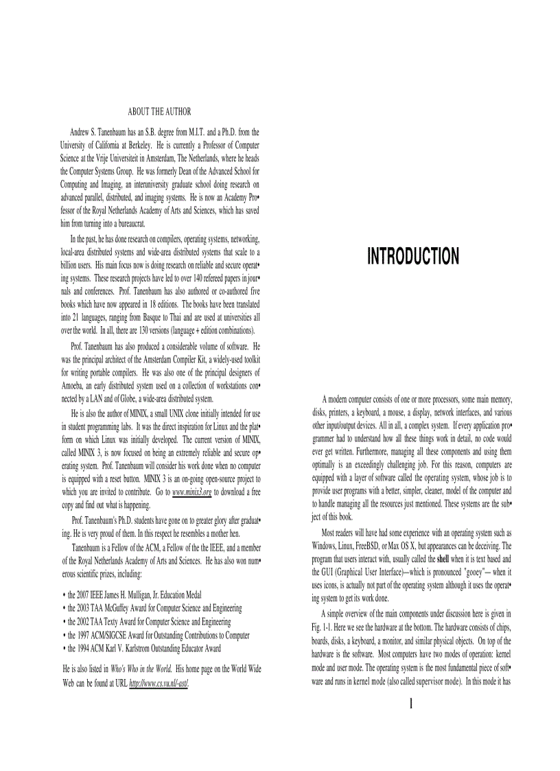 image for page Modern operating systems third edition