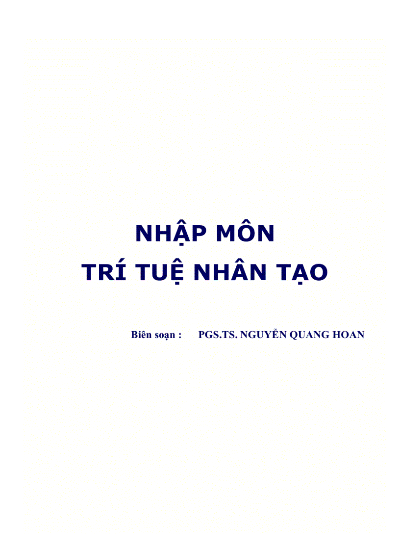 image for page Nhập môn trí tuệ nhân tạo