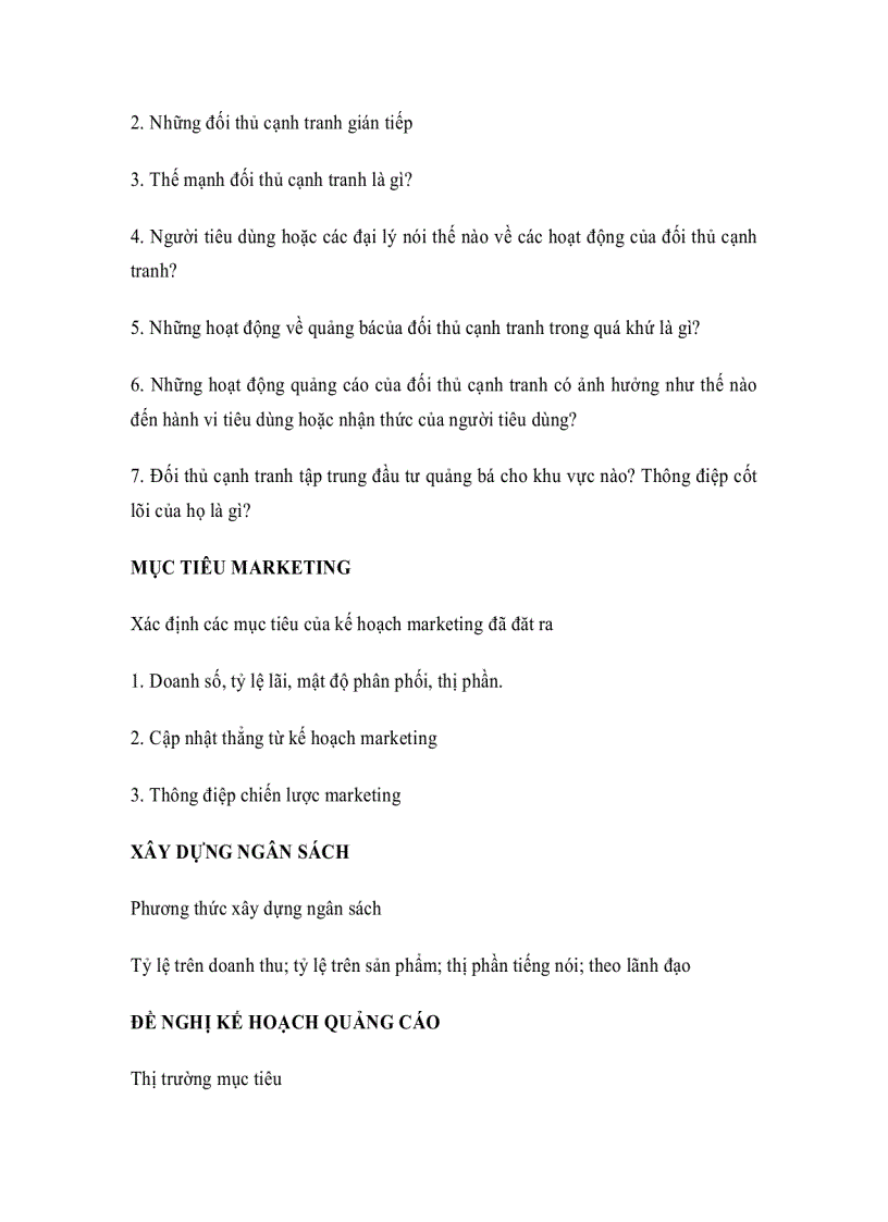 image for page Cấu trúc của một kế hoạch quảng cáo