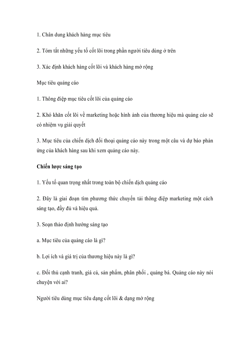 image for page Cấu trúc của một kế hoạch quảng cáo