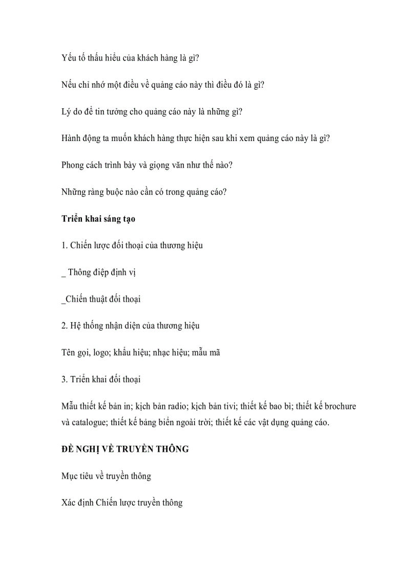 image for page Cấu trúc của một kế hoạch quảng cáo