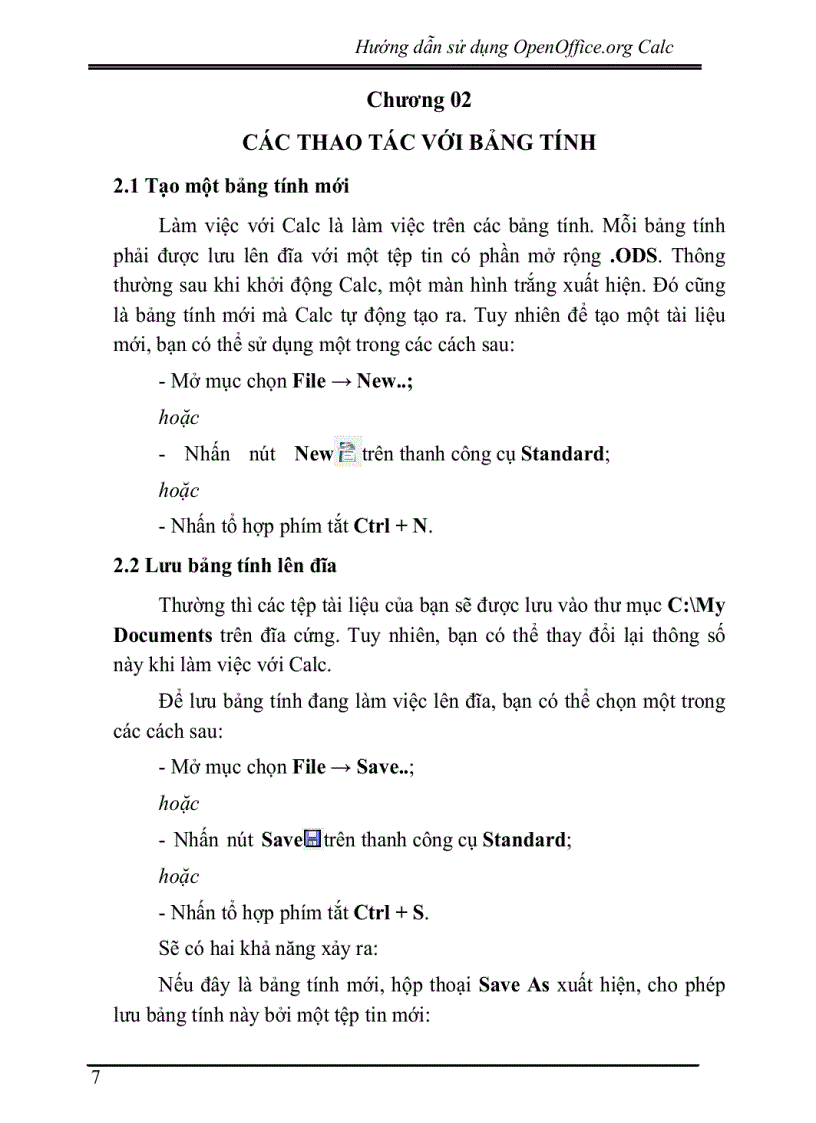image for page Hướng dẫn sử dụng phần mềm bảng tính điện tử