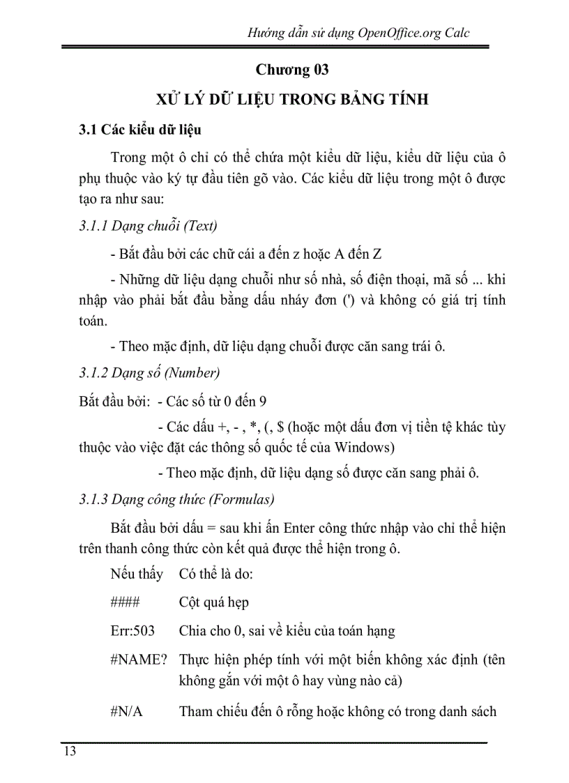 image for page Hướng dẫn sử dụng phần mềm bảng tính điện tử