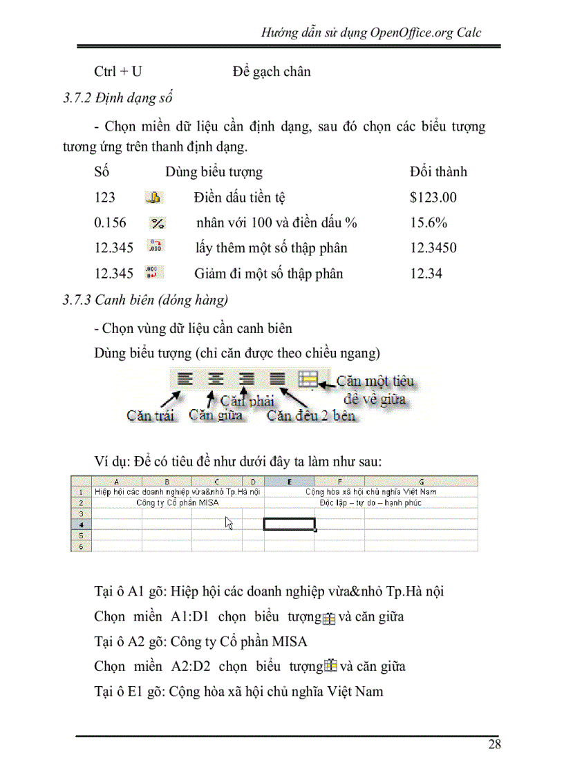 image for page Hướng dẫn sử dụng phần mềm bảng tính điện tử