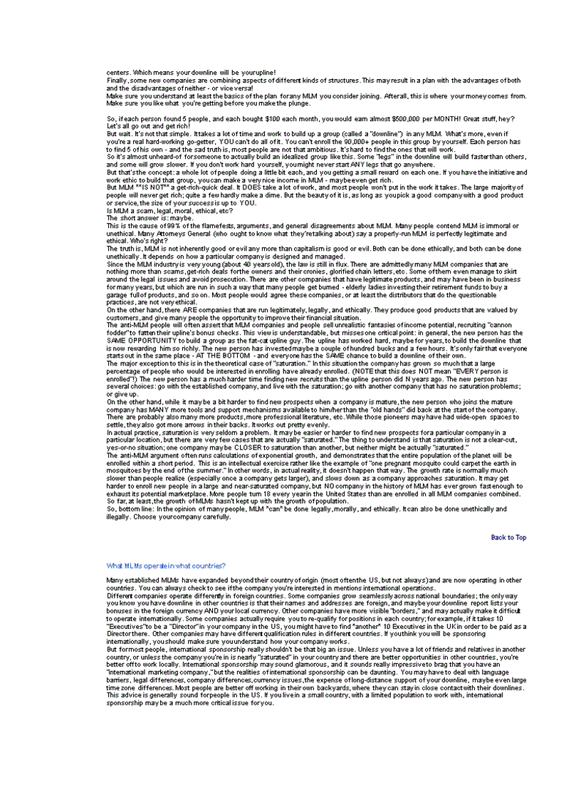 image for page What is the real MLM business