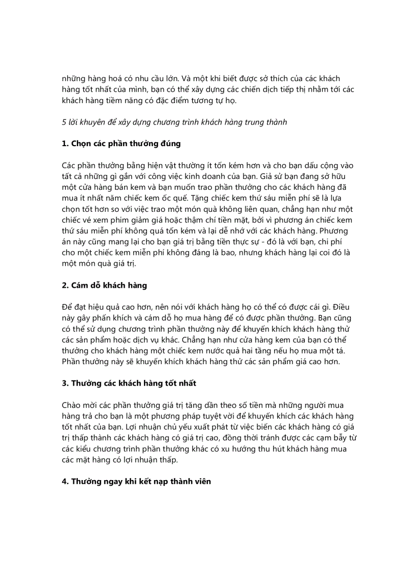 image for page Chiêu giữ khách hàng tuyệt vời