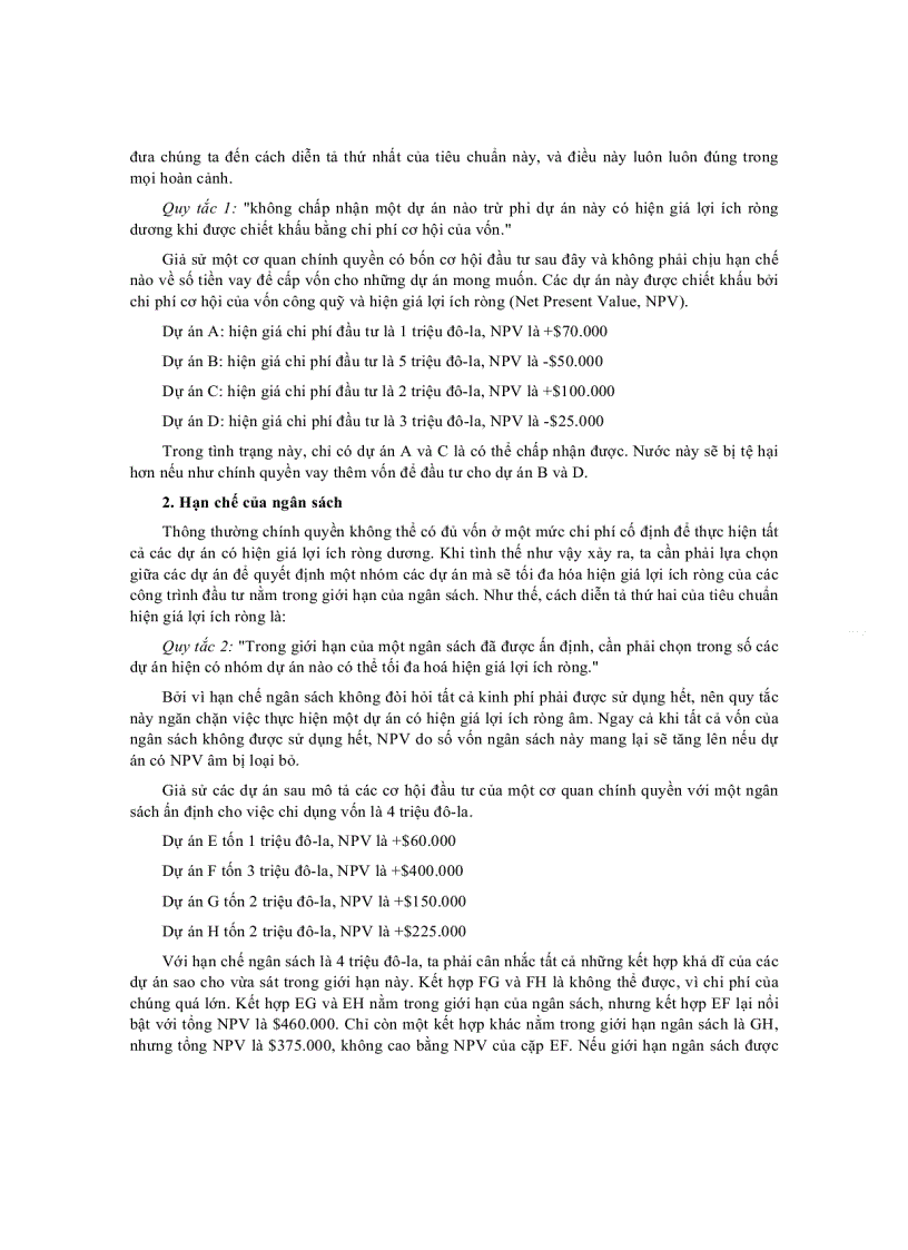 image for page Tiêu chuẩn đánh giá hiệu quả dự án đầu tư