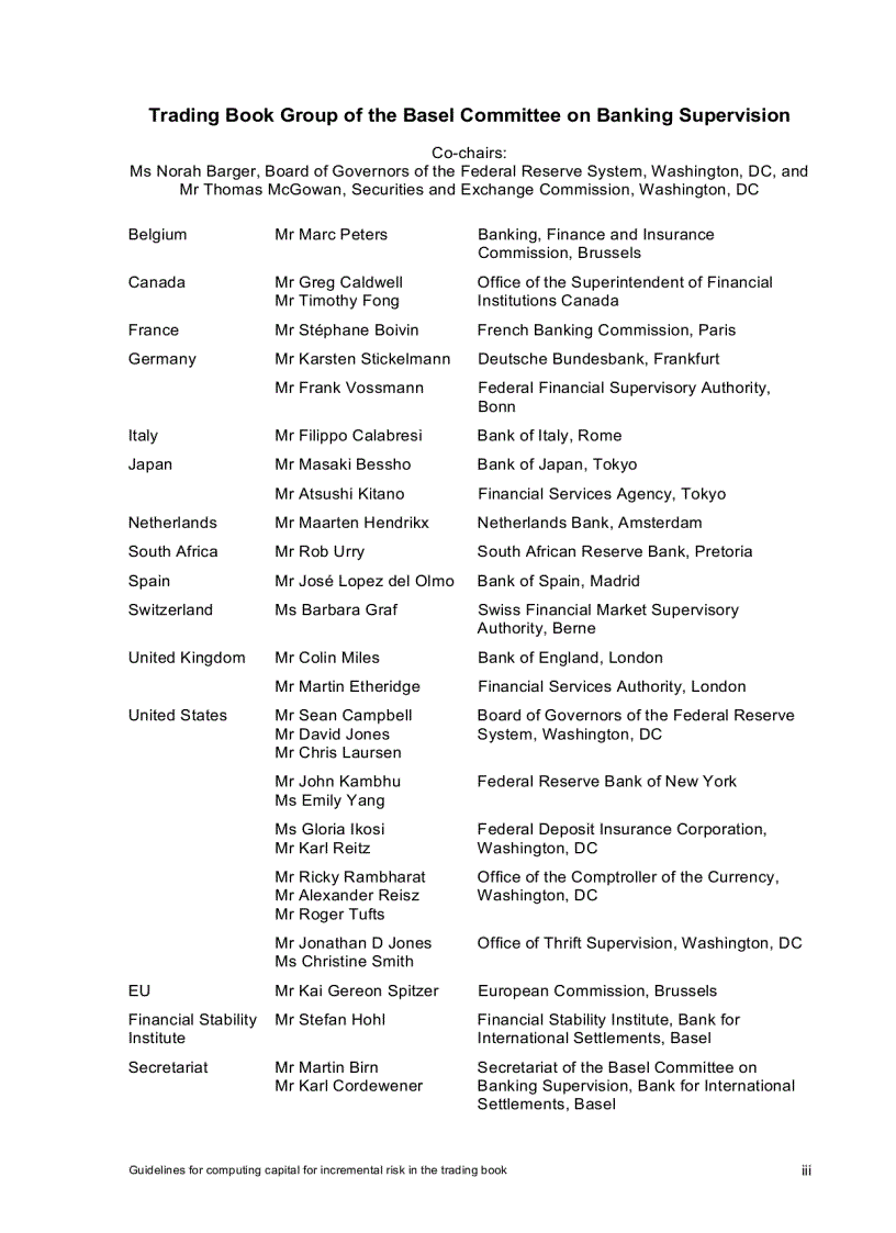 Consultative document Revisions to the Basel II market risk framework