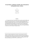 Circuit theory of finance and the role of incentives in financial sector reform