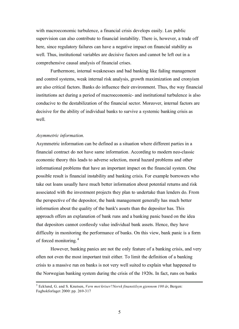 image for page Financial fragility or information asymmetry The inter war banking crisis in Norway