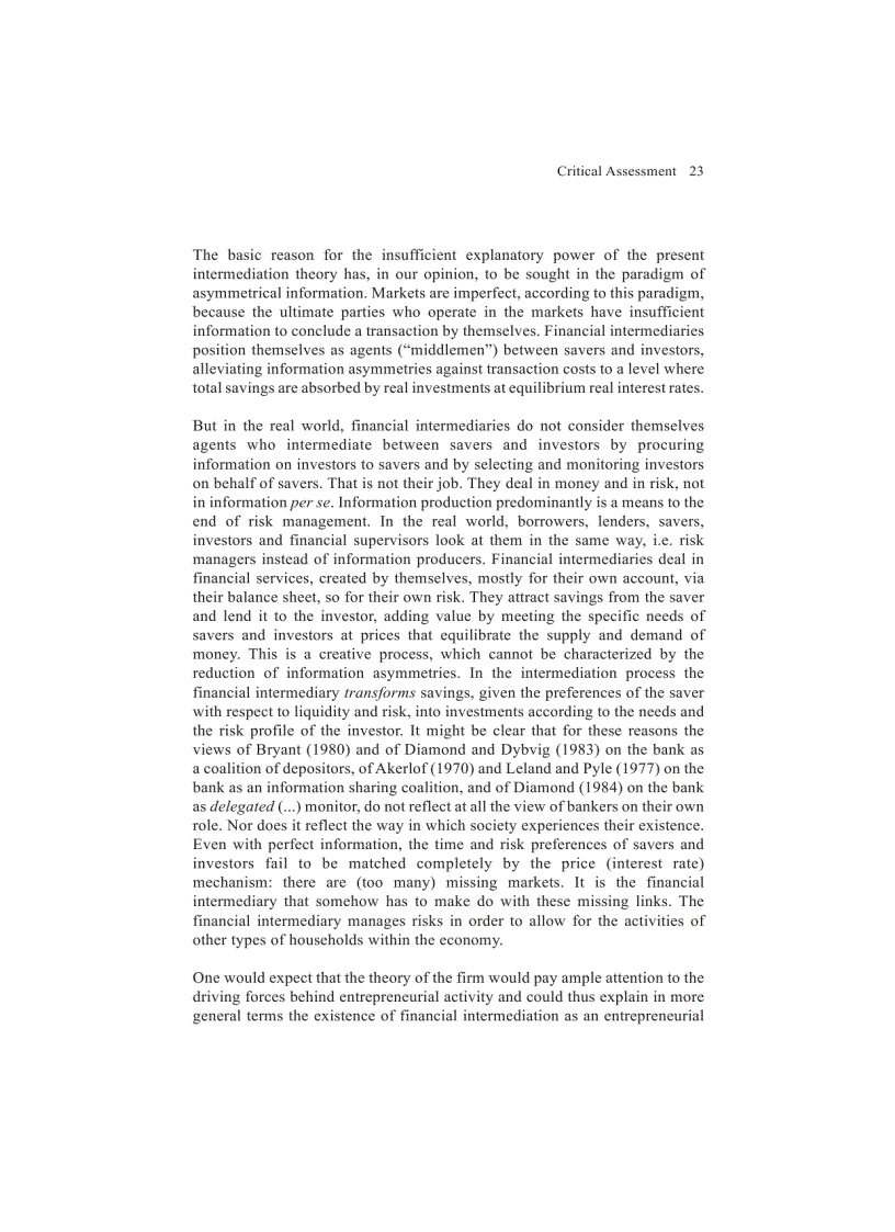 image for page The theory of financial intermediation An essay on what it does not explain