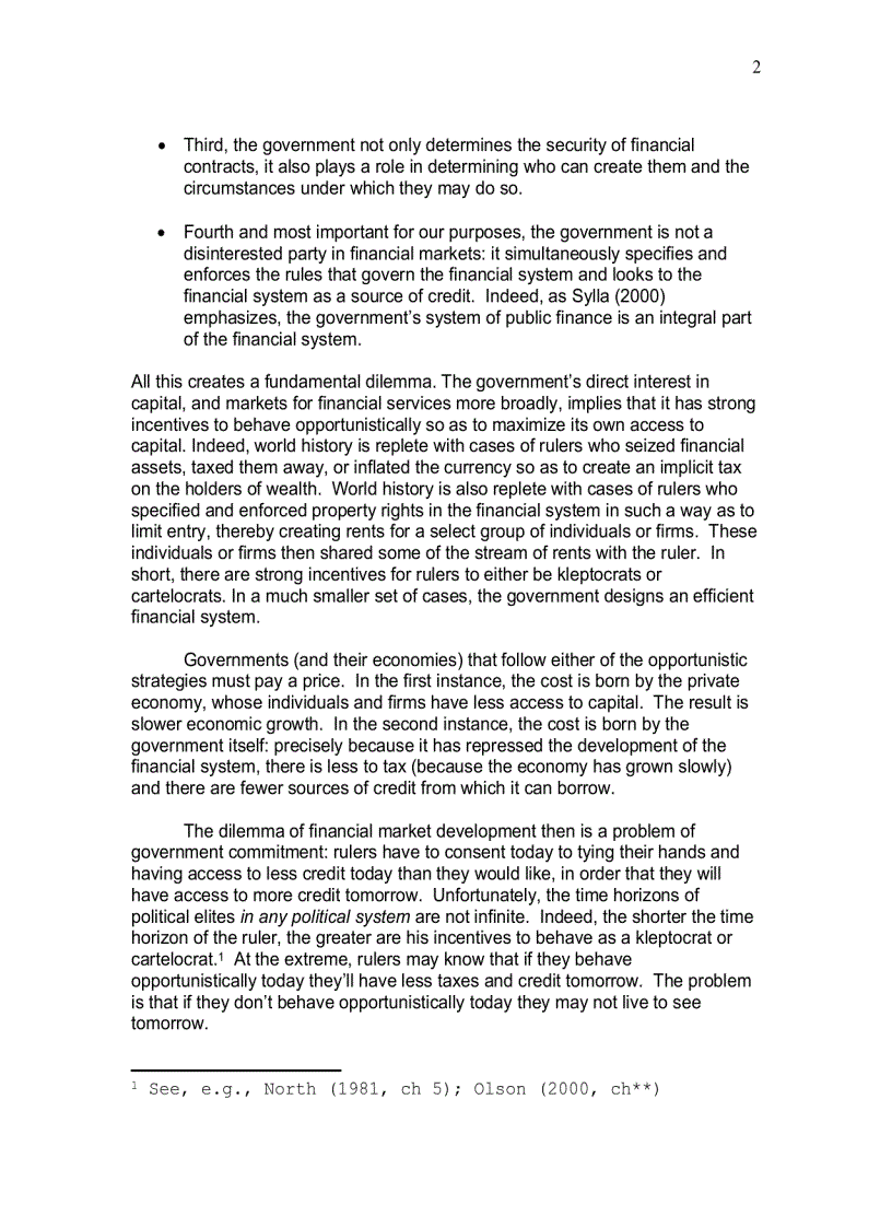 image for page Political Institutions and Financial Systems Theory and History A Precis