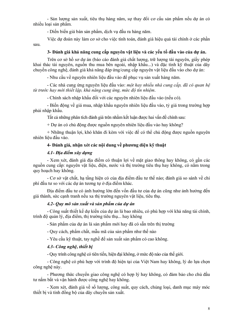 image for page Phụ lục tóm tắt qui trình và mẫu biểu thẩm định dự án đầu tư của bidv