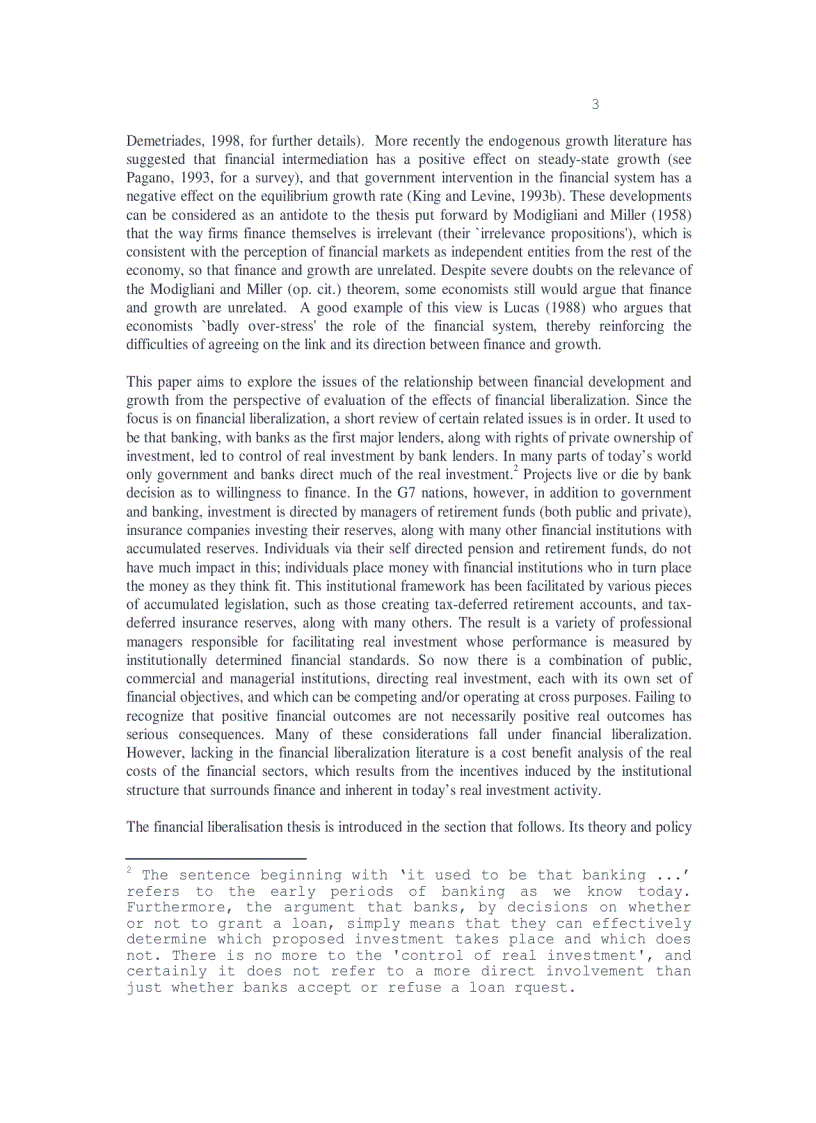 image for page Financial liberalisation and the relationship between finance and growth