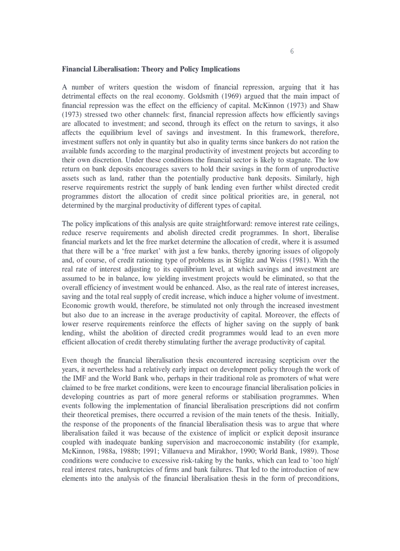 image for page Financial liberalisation and the relationship between finance and growth