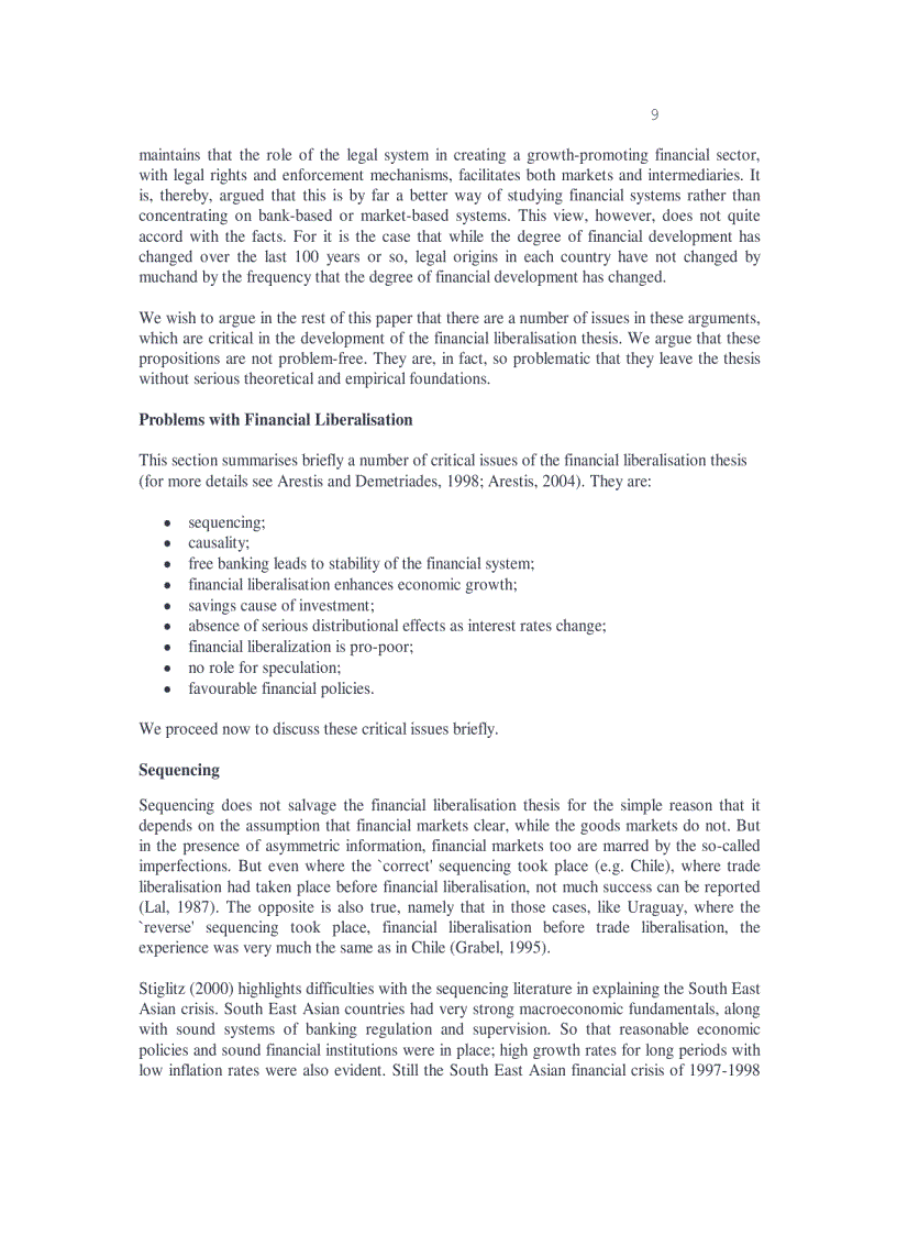 image for page Financial liberalisation and the relationship between finance and growth