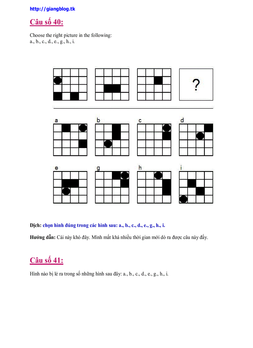 image for page Bài thi test IQ bằng tiếng Anh số lượng 60 câu giải trong 60 phút