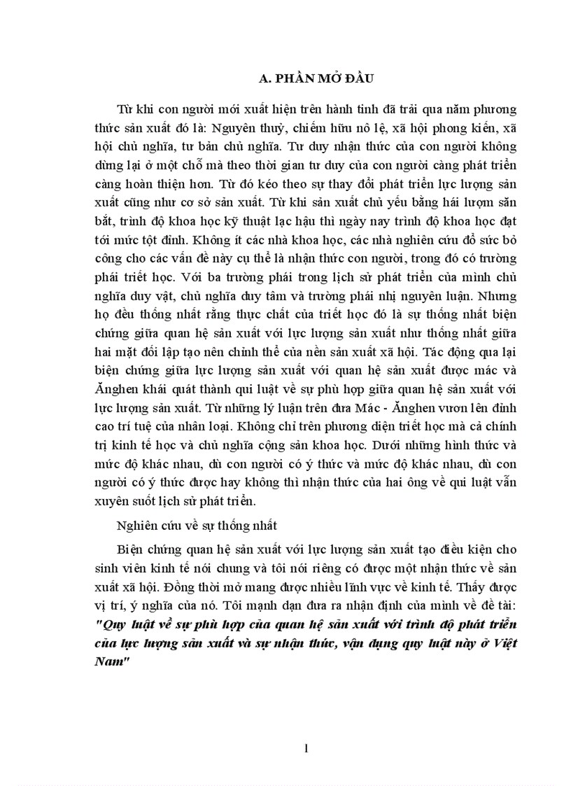 image for page Quy luật về sự phù hợp của quan hệ sản xuất với trình độ phát triển của lực lượng sản xuất và sự nhận thức vận dụng quy luật này ở Việt Nam