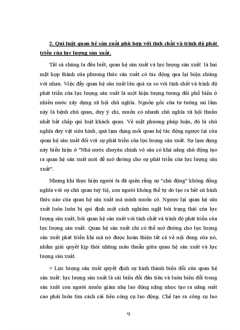 image for page Quy luật về sự phù hợp của quan hệ sản xuất với trình độ phát triển của lực lượng sản xuất và sự nhận thức vận dụng quy luật này ở Việt Nam
