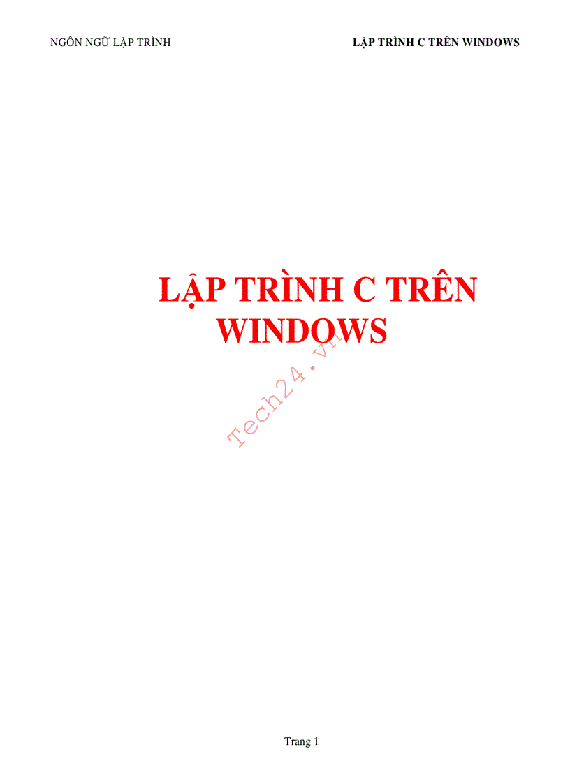 image for page Lập trình C trên Windows Tiếng Việt