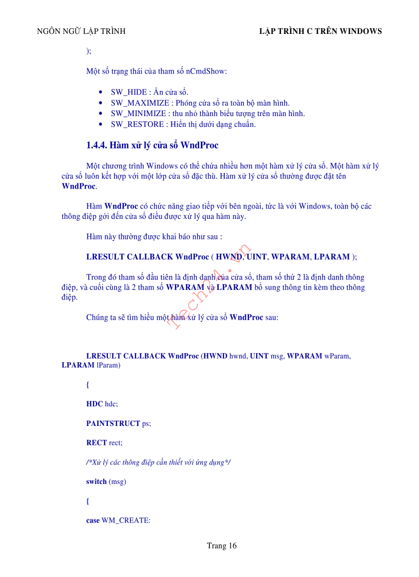 image for page Lập trình C trên Windows Tiếng Việt