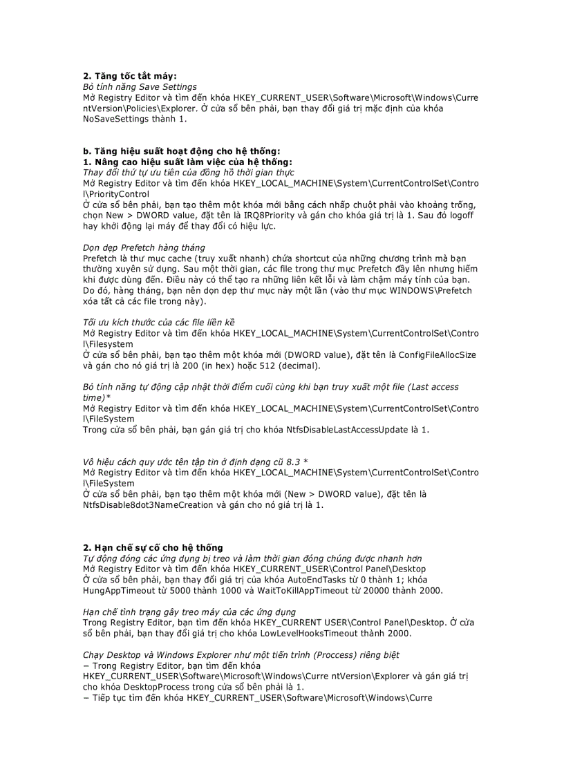 image for page Tự mình tăng tốc và hạn chế thời gian chạy cho windows xp