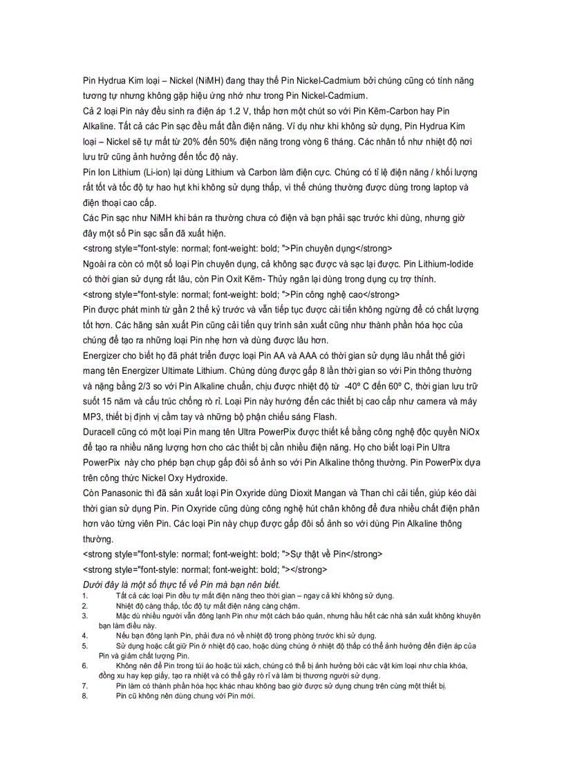 image for page Những điều bạn nên biết về Pin