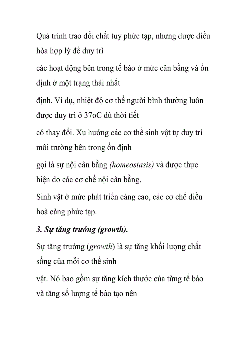 image for page Các biểu hiện của sự sống