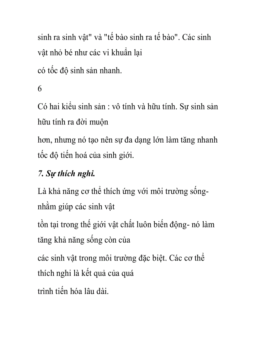 image for page Các biểu hiện của sự sống