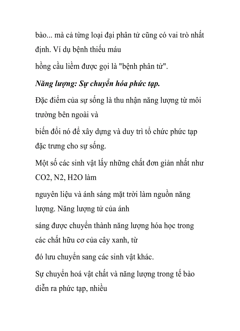 image for page Các tính chất đặc trưng cho sự sống