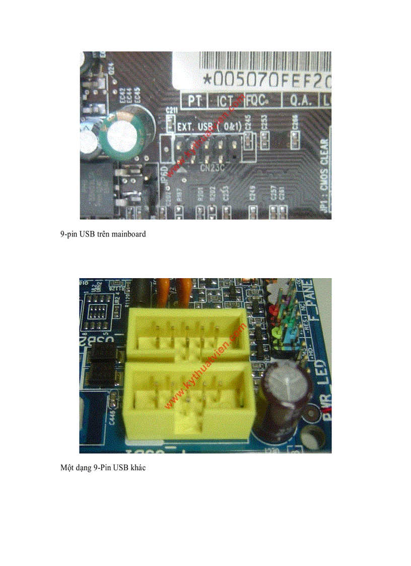 image for page Lắp cổng USB phía trước