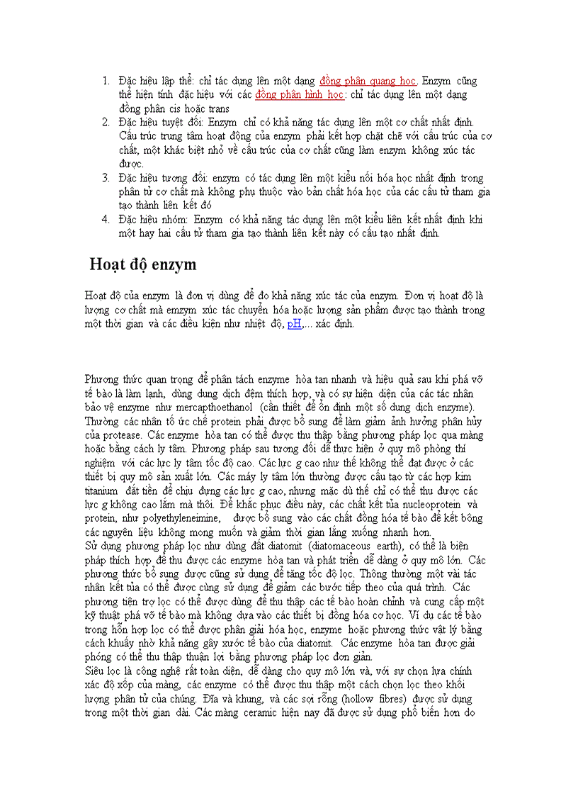 image for page Enzyme là chất xúc tác sinh học có thành phần cơ bản là protein