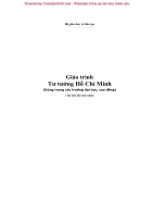 Giáo trình Tư Tưởng Hồ Chí Minh ebook