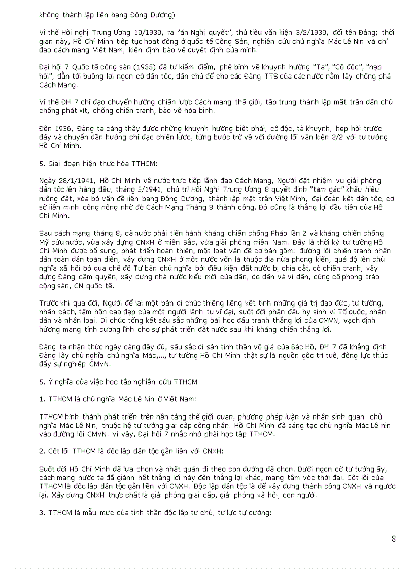 image for page Đề cương tư tưởng Hồ Chí Minh 1