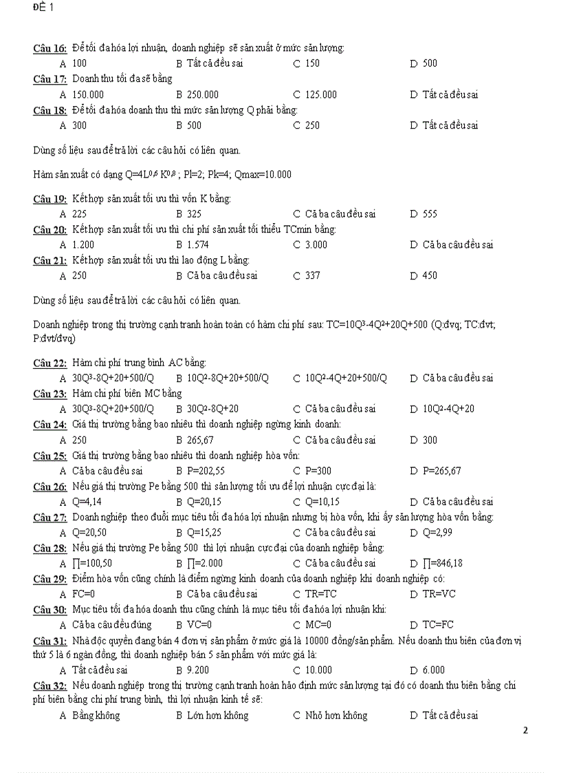 image for page Đề thi kinh tế vi mô 1