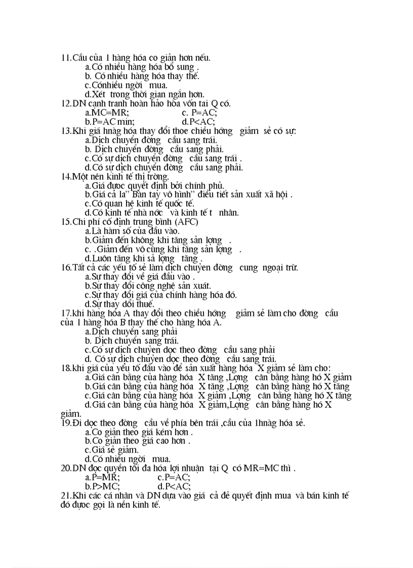 image for page Trắc nghiệm kinh tế vi mô có đáp án