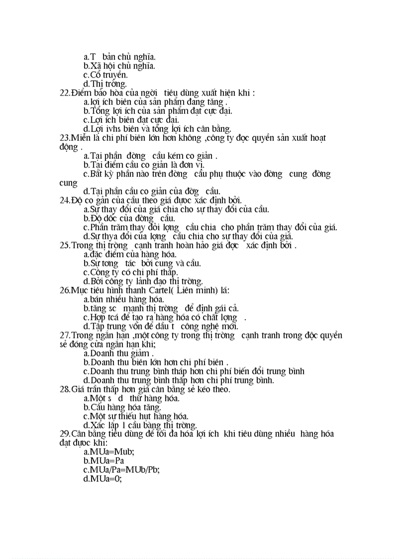 image for page Trắc nghiệm kinh tế vi mô có đáp án