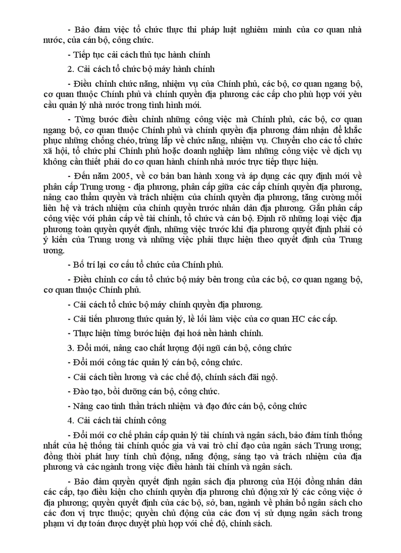 image for page Ôn tập Phần 2 Chương trình tổng thể Cải cách thủ tục hành chính 2001 2010