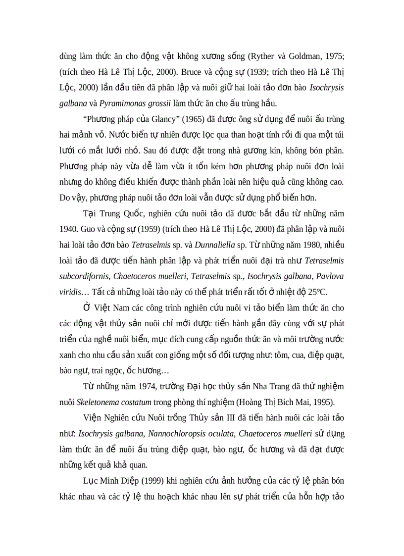 image for page Ảnh hưởng của các loài tảo khác nhau đến sự sinh trưởng và tỉ lệ sống của ấu trùng hầu thái bình dương