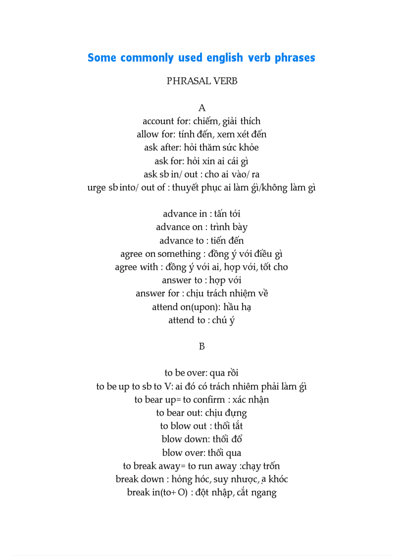 image for page Some commonly used english verb phrases