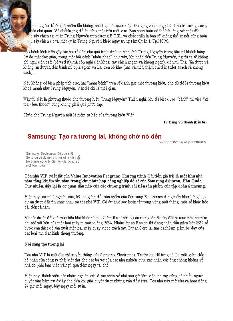 image for page Nhận diện những bất ổn của thương hiệu Trung Nguyên