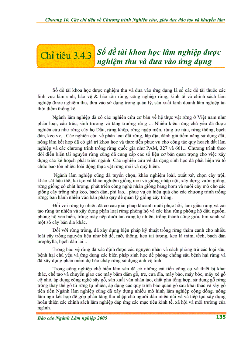 image for page Các chỉ tiêu về Chương trình chế biến và thương mại lâm sản