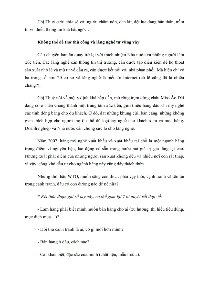 image for page 7 b&#237; quyết b&#225;n h&#224;ng mỹ nghệ cho du kh&#225;ch