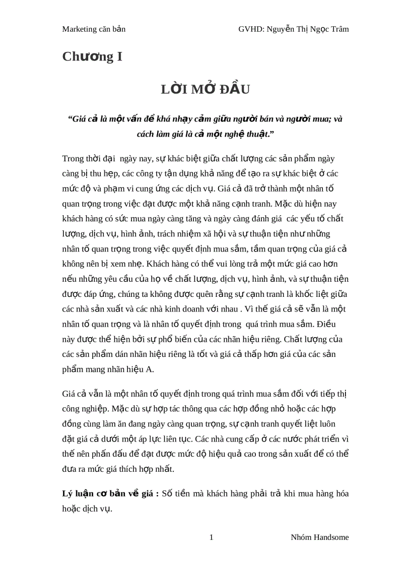 image for page Tầm quan trọng của giá