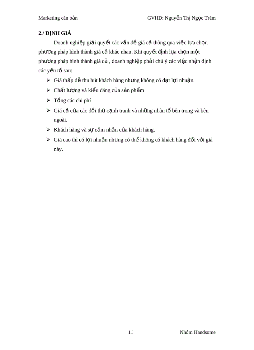 image for page Tầm quan trọng của giá