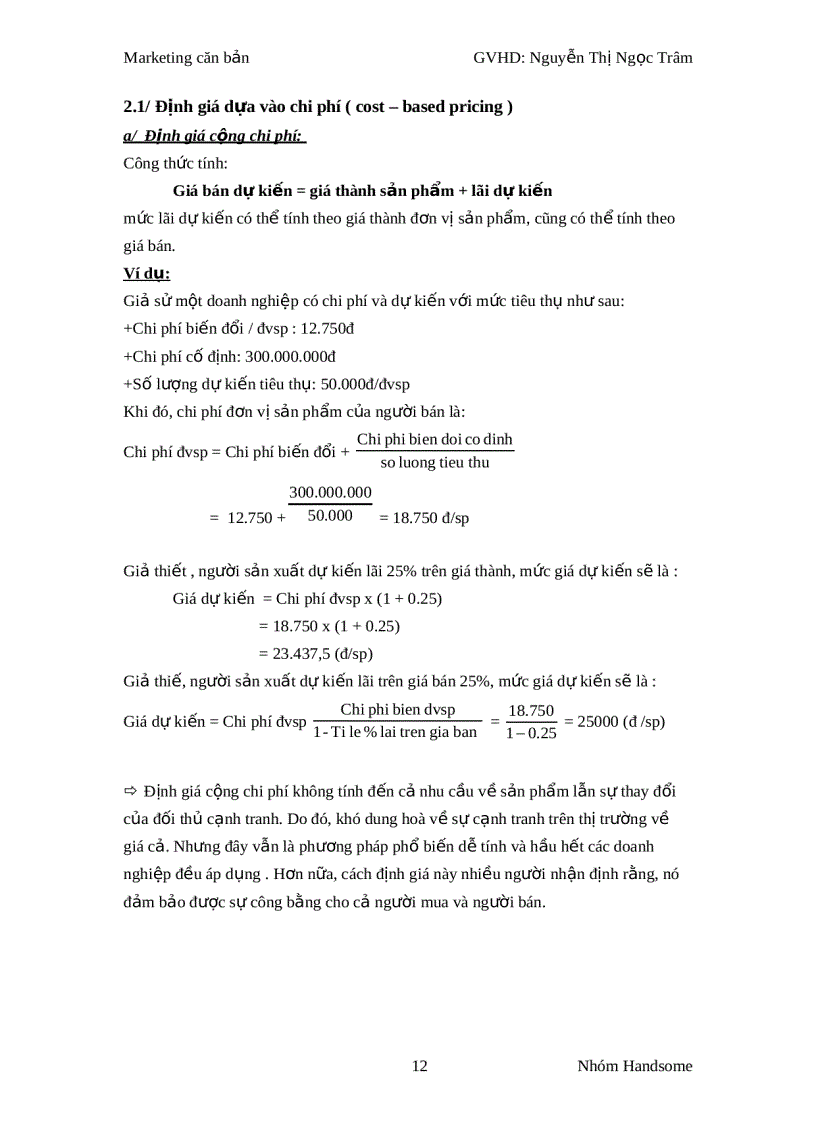 image for page Tầm quan trọng của giá