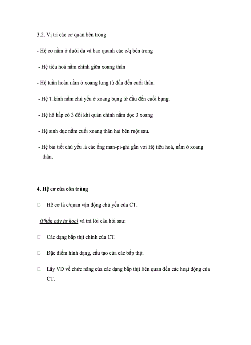 image for page Đặc điểm giải phẫu của c trùng