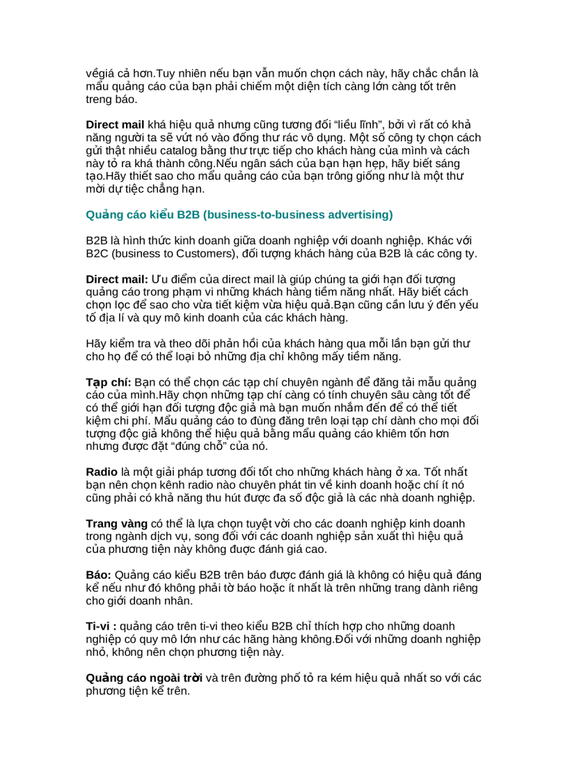 image for page Lựa chọn phương tiện quảng cáo thế nào cho hiệu quả