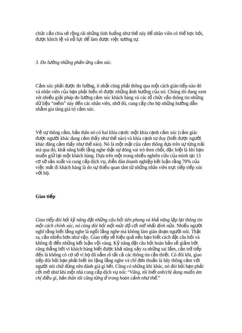 image for page Giá trị xúc cảm và việc quản lý các mối quan hệ với khách hàng
